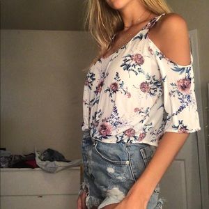 Cut out shoulder blouse